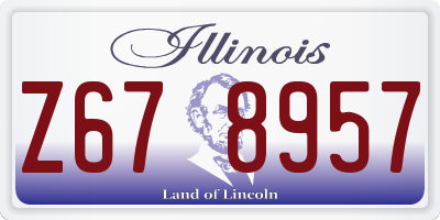 IL license plate Z678957