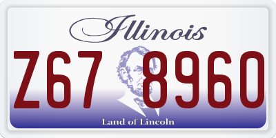 IL license plate Z678960
