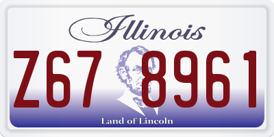 IL license plate Z678961