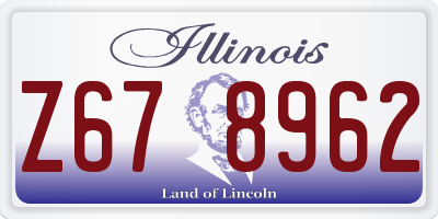 IL license plate Z678962