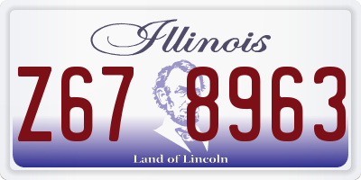 IL license plate Z678963