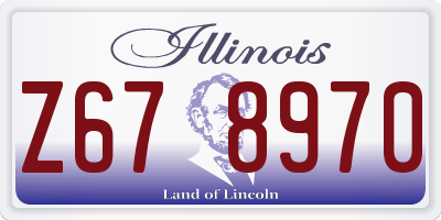 IL license plate Z678970