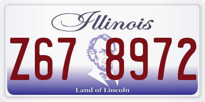IL license plate Z678972