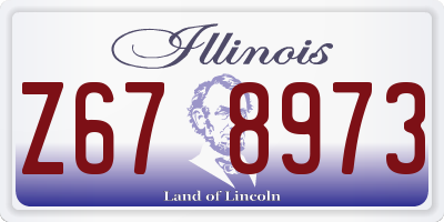 IL license plate Z678973