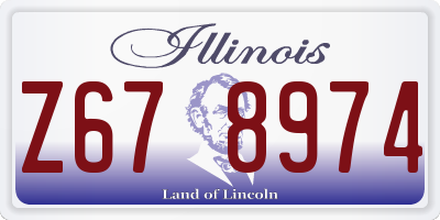 IL license plate Z678974