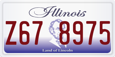 IL license plate Z678975