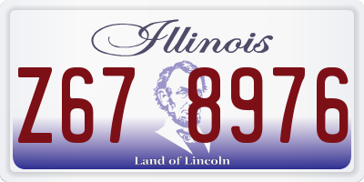 IL license plate Z678976