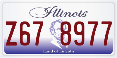 IL license plate Z678977