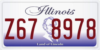 IL license plate Z678978