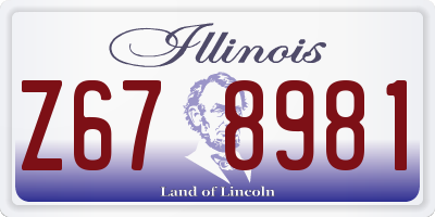 IL license plate Z678981