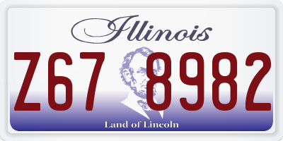 IL license plate Z678982