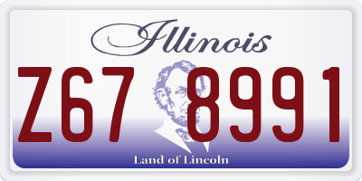 IL license plate Z678991