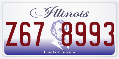 IL license plate Z678993