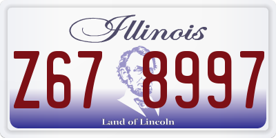 IL license plate Z678997
