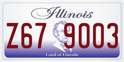 IL license plate Z679003
