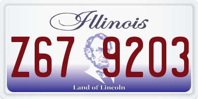 IL license plate Z679203