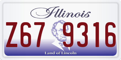 IL license plate Z679316