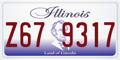 IL license plate Z679317
