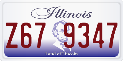 IL license plate Z679347