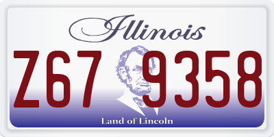IL license plate Z679358