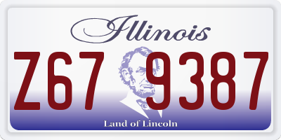 IL license plate Z679387