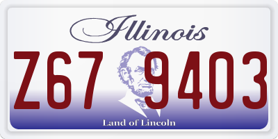 IL license plate Z679403