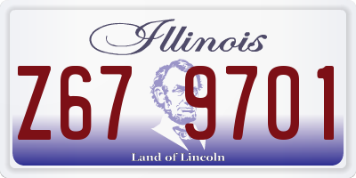IL license plate Z679701