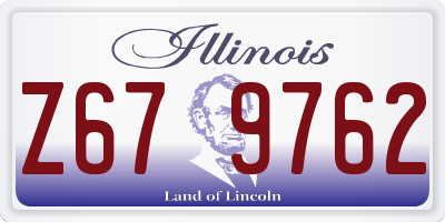 IL license plate Z679762