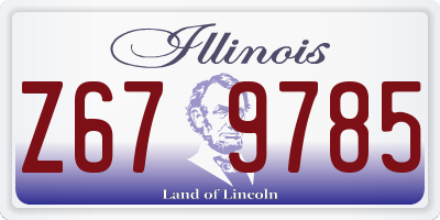 IL license plate Z679785