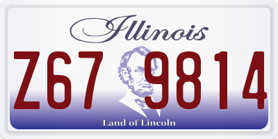IL license plate Z679814
