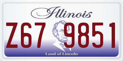 IL license plate Z679851