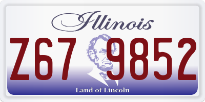 IL license plate Z679852