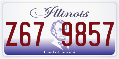 IL license plate Z679857