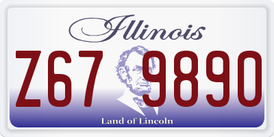 IL license plate Z679890
