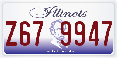 IL license plate Z679947