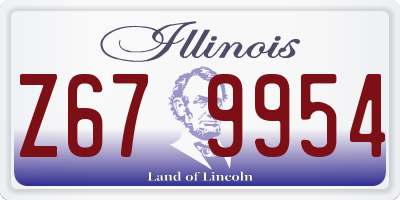 IL license plate Z679954