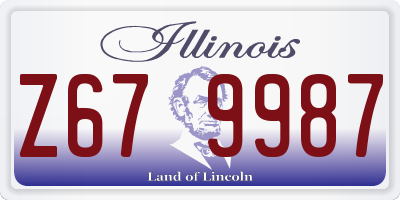 IL license plate Z679987
