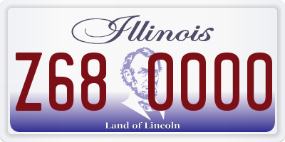 IL license plate Z680000