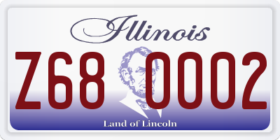 IL license plate Z680002