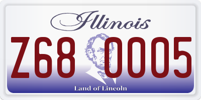 IL license plate Z680005