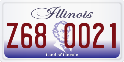 IL license plate Z680021