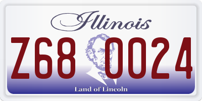 IL license plate Z680024