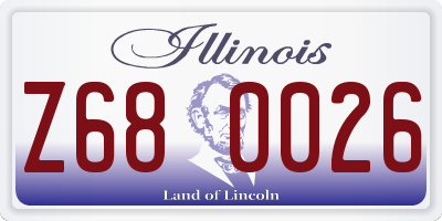 IL license plate Z680026