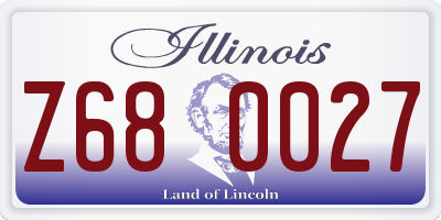 IL license plate Z680027