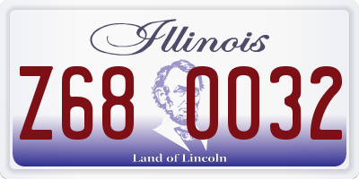 IL license plate Z680032