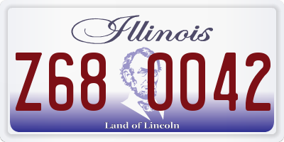 IL license plate Z680042
