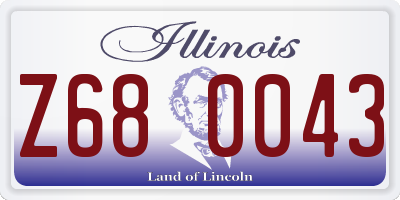 IL license plate Z680043