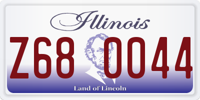 IL license plate Z680044