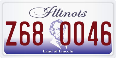 IL license plate Z680046