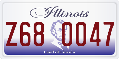IL license plate Z680047